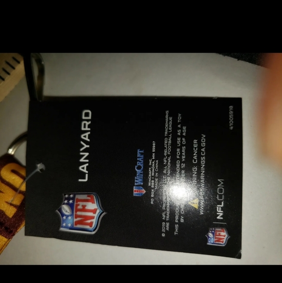 2 New NFL Washington Redskins Football Breakaway 18” Lanyard Keychain. Condition - Picture 4 of 7